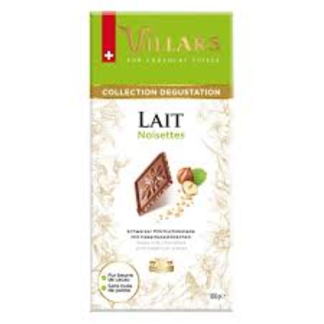 VILLARS CHOCOLATE MILK HAZELNUT 100G